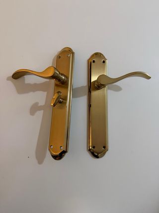 Conjunto manivelas doradas