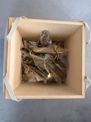 Conjunto manivelas doradas