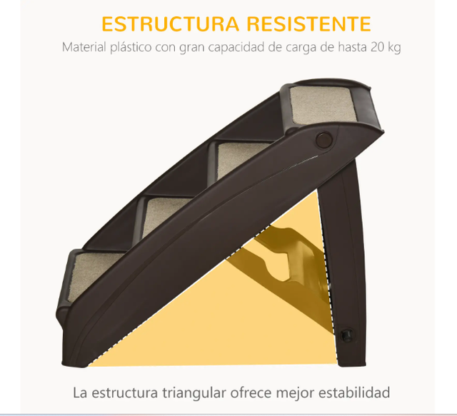 Escalón Portátil para Mascotas Marrón