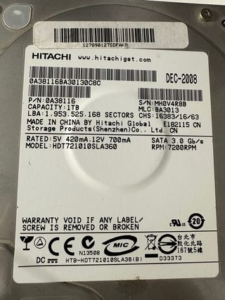 Disco Duro Hitachi 1TB