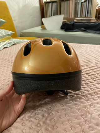 Casco bici infantil dorado