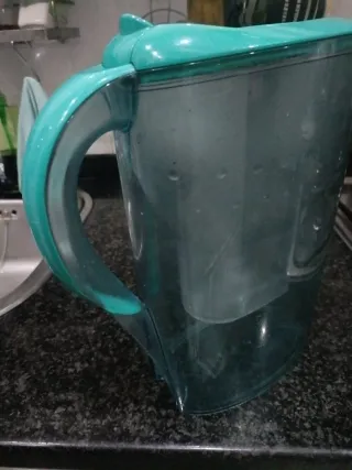 Jarra Brita Transparente y Turquesa