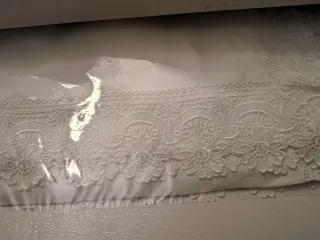 Completo letto lino e macramè