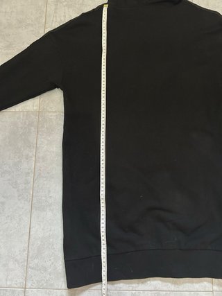 Vestido Sudadera Negro con Cordones Amarillos