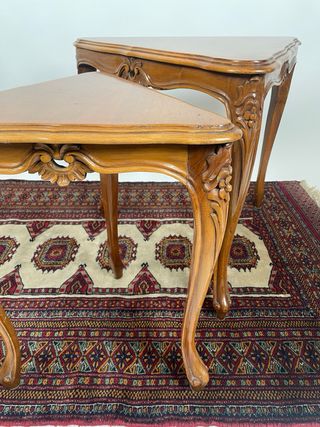 Tavolini angolari Luigi XV vintage in legno