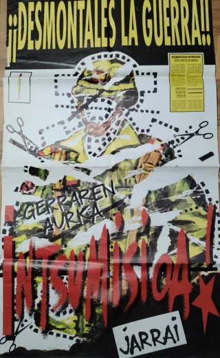 Cartel político vasco Desmontales la Guerra