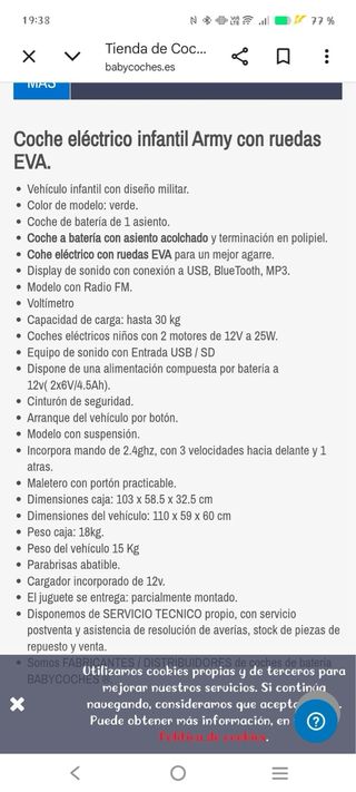 Coche teledirigido militar verde Jeep militar Army