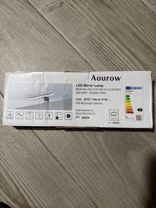 Lámpara LED Baño Plata y Blanca