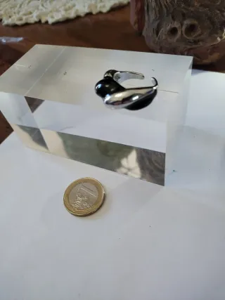 Anello misura 13 con agata nera