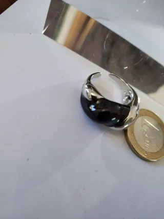 Anello misura 13 con agata nera