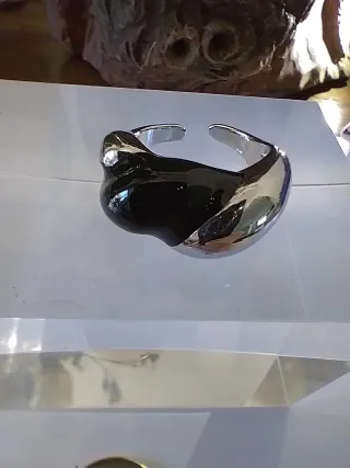 Anello misura 13 con agata nera