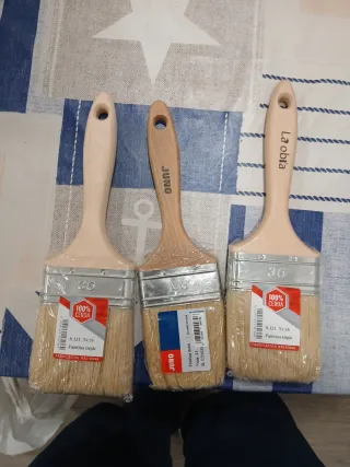 Lote 3 Brochas Paletina Triple JUNO y La Obra