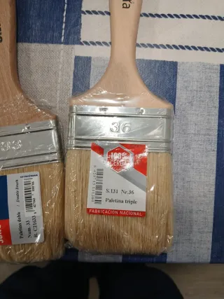 Lote 3 Brochas Paletina Triple JUNO y La Obra