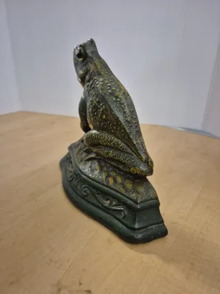Antigua rana tope de puerta hierro fundido