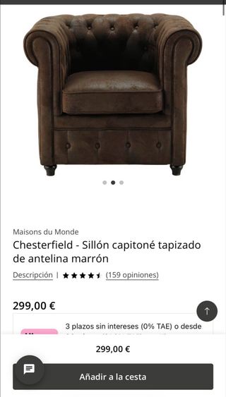 Divano Chesterfield. Maison du monde