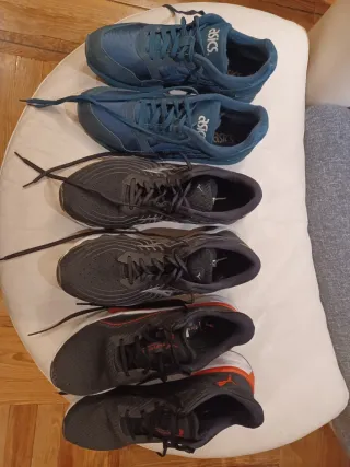 Lote 3 Sneakers Mizuno, Asics y Puma Talla 46