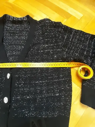 Chaqueta Mango Lana Hilo Plata