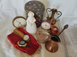 Set vintage rame colonia scatola gioielli retrò