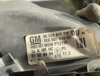 Opel 90520878rh faro derecho astra g berlina 59288
