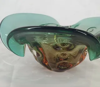 Vaso vintage vetro colorato anni '60