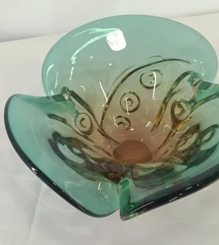 Vaso vintage vetro colorato anni '60