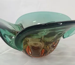 Vaso vintage vetro colorato anni '60