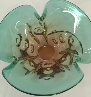 Vaso vintage vetro colorato anni '60