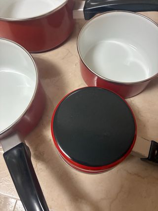 4 mestoli rossi vintage