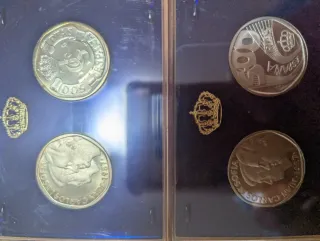 Lote 6 monedas prueba 500 pesetas FNMT