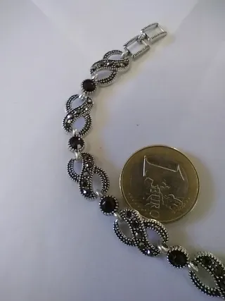 Braccialetto Anni 20 Granato e Marcassite