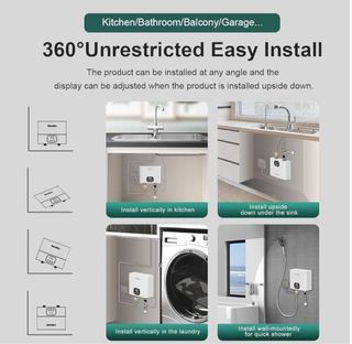 Calentador Agua Eléctrico Instantáneo 5500W