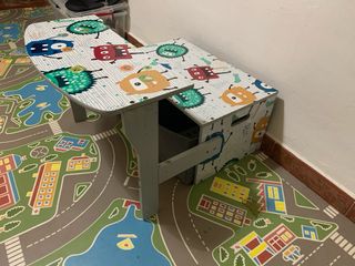 Banco - Pupitre infantil con almacenaje