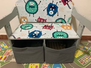 Banco - Pupitre infantil con almacenaje