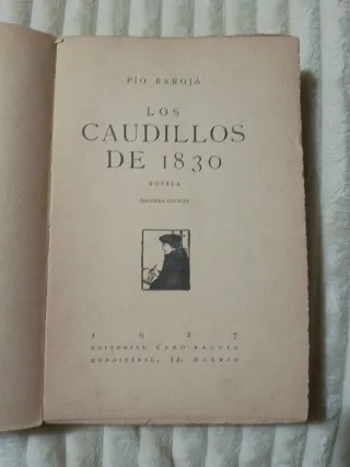 Pío Baroja Los Caudillos de 1830