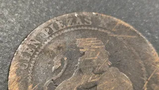 10 centimos 1870 cobre perra gorda Gobierno Prov.