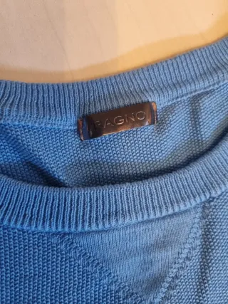 Maglione blu girocollo