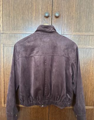 Cazadora efecto ante marrón