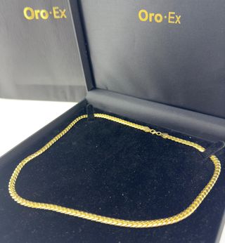 CADENA CUBANA ORO 18 QUILATES.