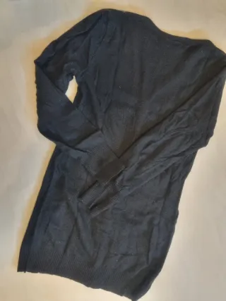 Cardigan ANGELAF nero con cuori e pinguini