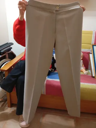 Traje de chaqueta beige mujer