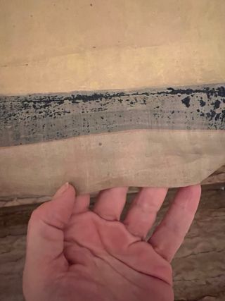 Rotolo Seta Dipinta Mano Cina Vintage