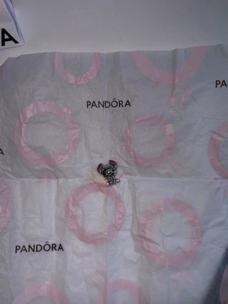 Set de 2 charms Pandora Stitch Rosa y plata