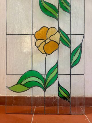 Vidriera Flores Coloridas 120x48