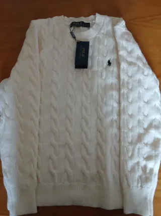 Jersey Polo Ralph Lauren Blanco Trenzado