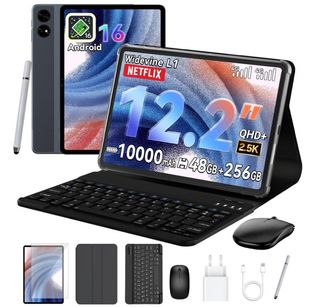 Tablet 12.2 48GB+256GB, funda + Teclado + raton