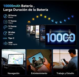 Tablet 12.2 48GB+256GB, funda + Teclado + raton