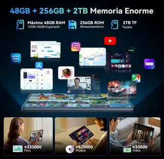 Tablet 12.2 48GB+256GB, funda + Teclado + raton