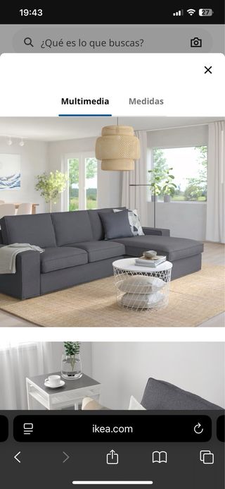 Sofá KIVIV 3 plazas + chaiselongue