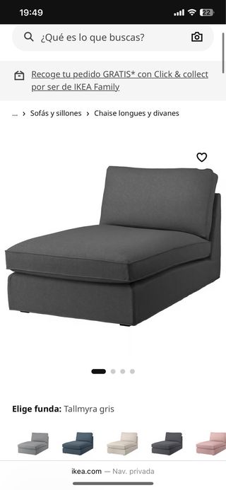 Sofá KIVIV 3 plazas + chaiselongue
