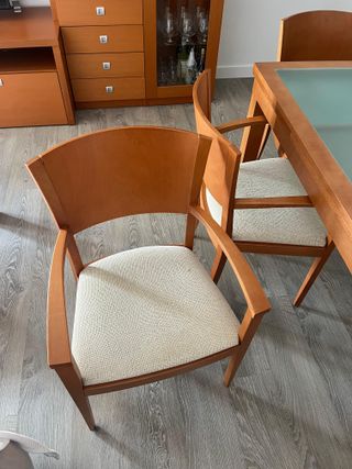 Mesa y 6 Sillas Comedor Madera Yecla